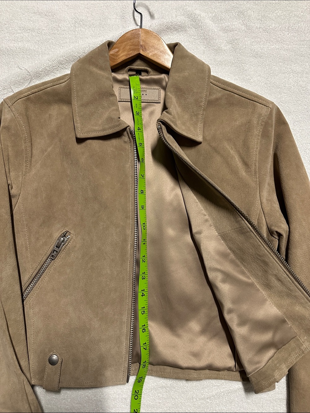 Blank NYC Taupe Suede Cropped Jacket - Picture 6 of 9